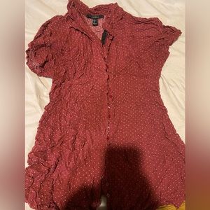 Forever 21 burgundy white dots Sun dress. XL Normal wear, barely worn.